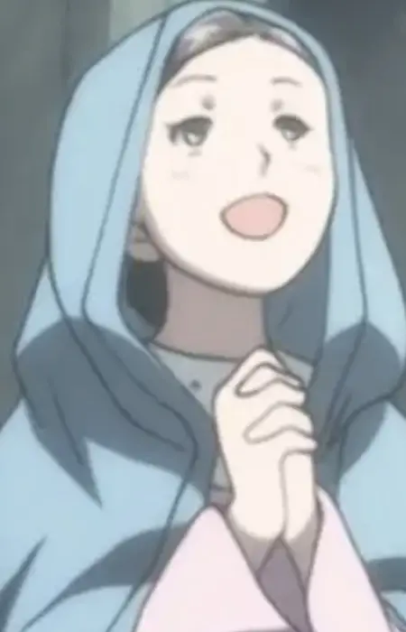 Child Playing Virgin Mary image