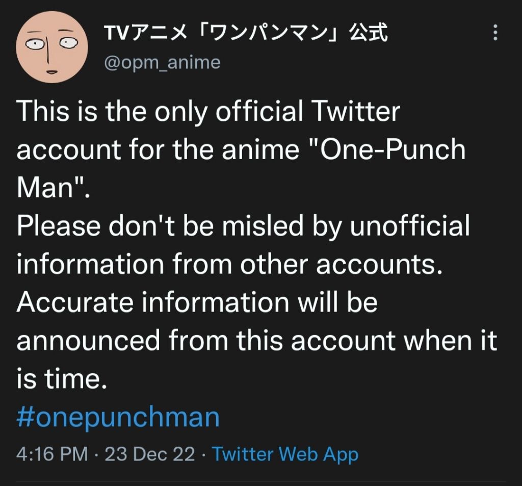 _doffylamingo on X: LEAKS: One Punch Man Season 3 is being animated by  MAPPA STUDIO. Official announcement this year. #OnePunchMan #OPM #opm_anime  #OPMS3 #mappa  / X