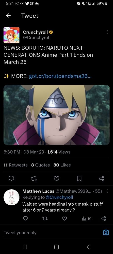 BORUTO: NARUTO NEXT GENERATIONS Anime Part 1 Ends on March 26