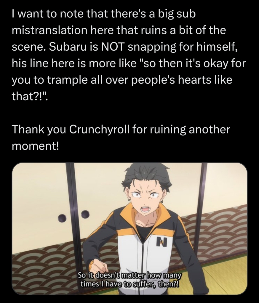 Translation Errors in Subs - Forums - MyAnimeList.net