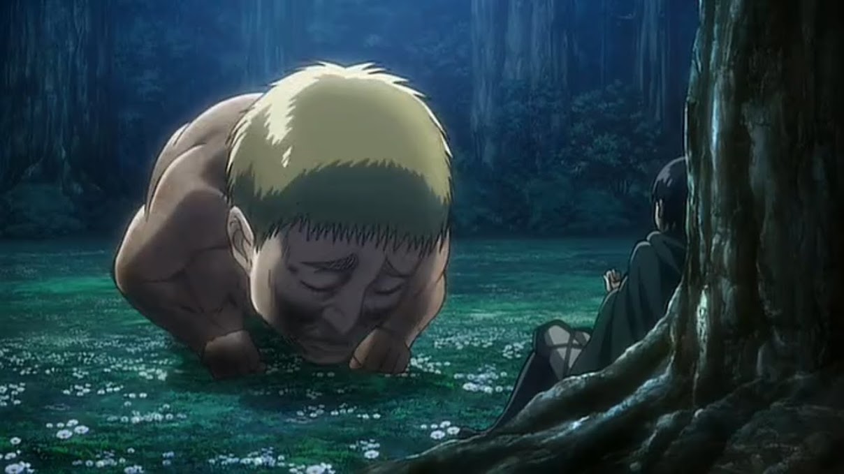 attack on titan bowing ilse's notebook langnar ymir screencap