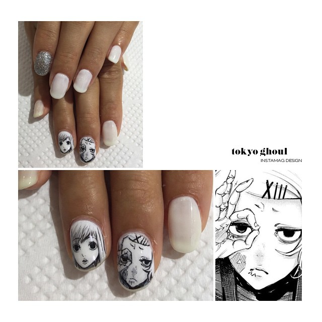 Tokyo Ghoul - Nail Art 4