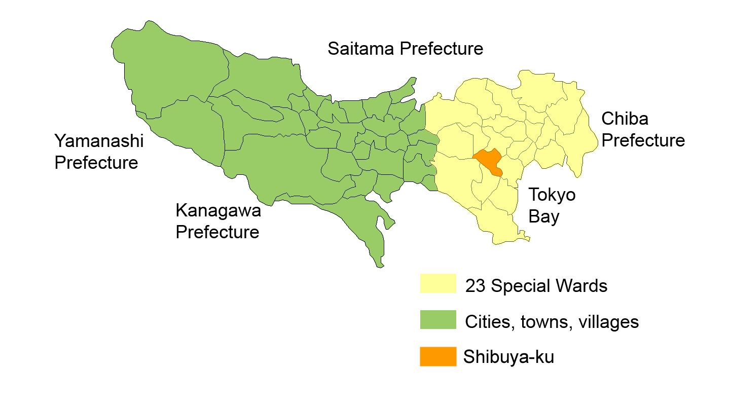 Shibuya Ward Map