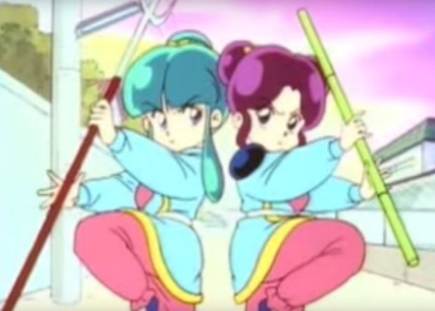 Ranma 1/2 Ling and Lung pose