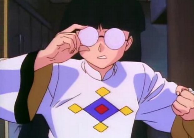 Ranma 1/2 Mousse adjusts his glasses