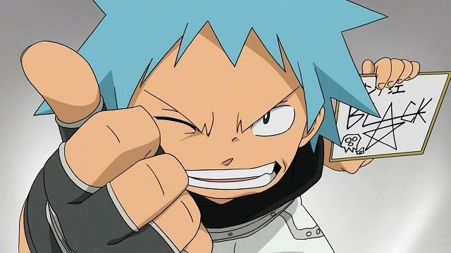 Soul Eater Black Star Thumbs up close up