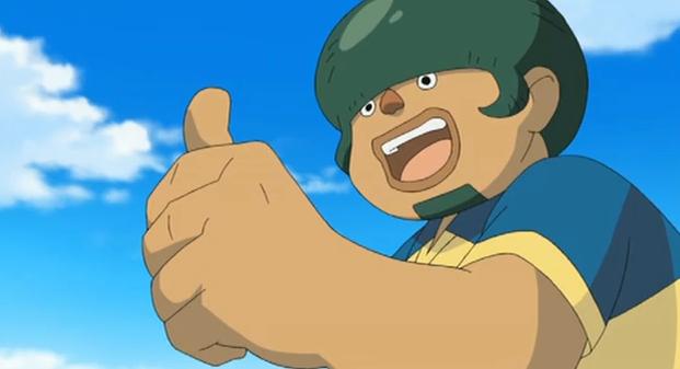 Inazuma Eleven Kabeyama thumbs up