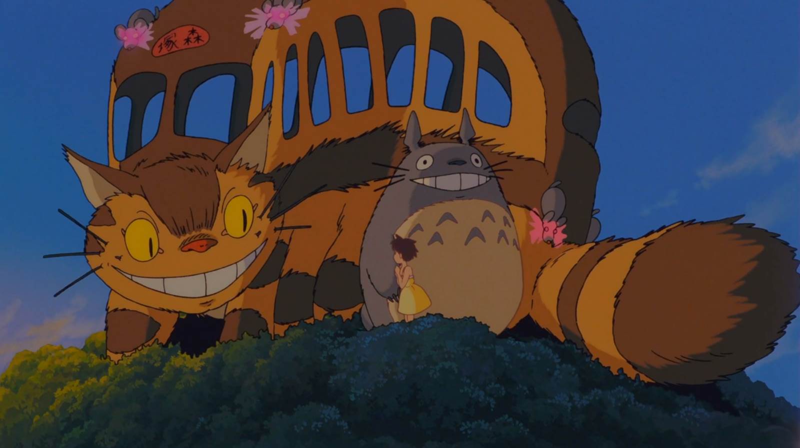 Tonari no Totoro, Satsuki, Totoro, and the cat-bus