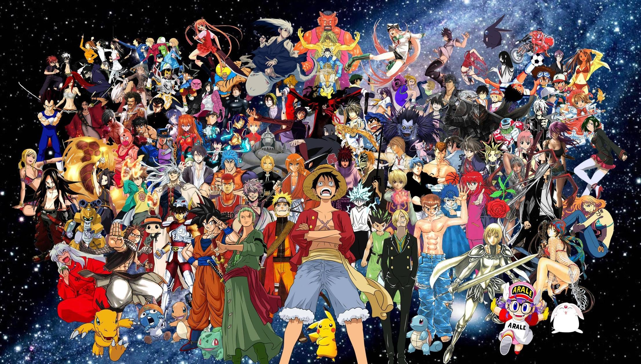 Anime all together by AlfaMitsu on DeviantArt