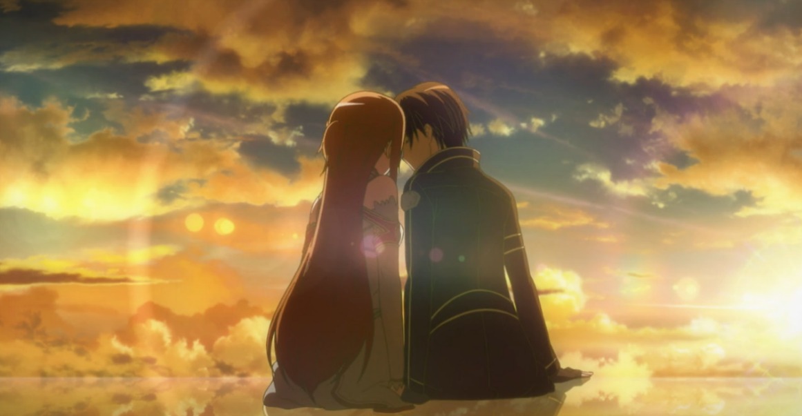 Anime Sword Art Online, anime, anime-girl, anime-couple, love, HD wallpaper