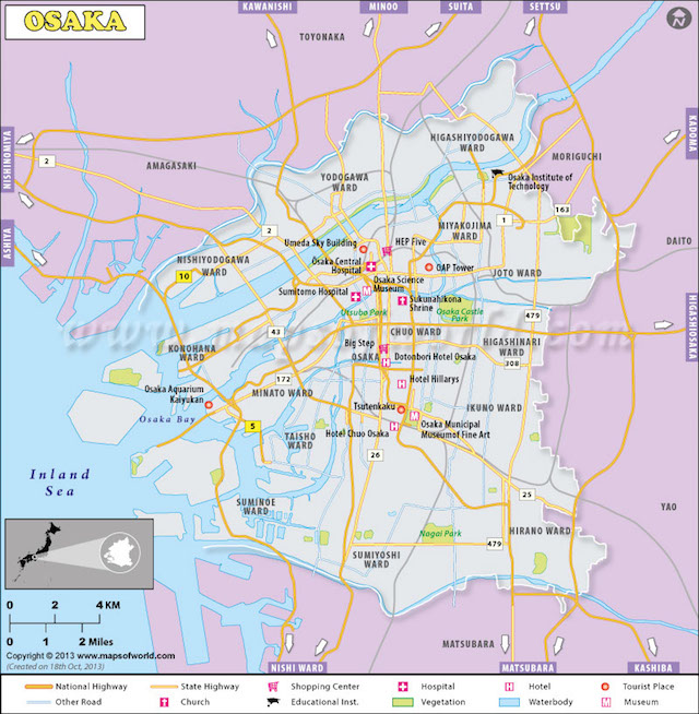 Osaka City Map