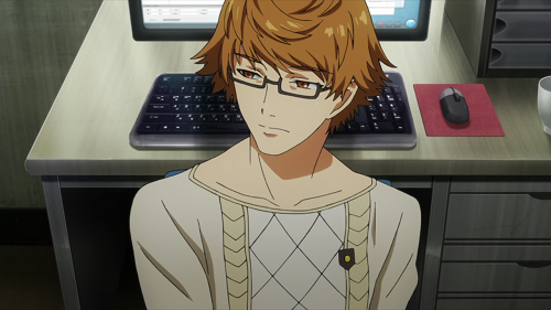 anime boy with glasses