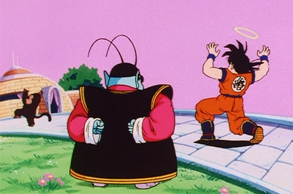 Dragon Ball Z Goku, Bubbles, and King Kai