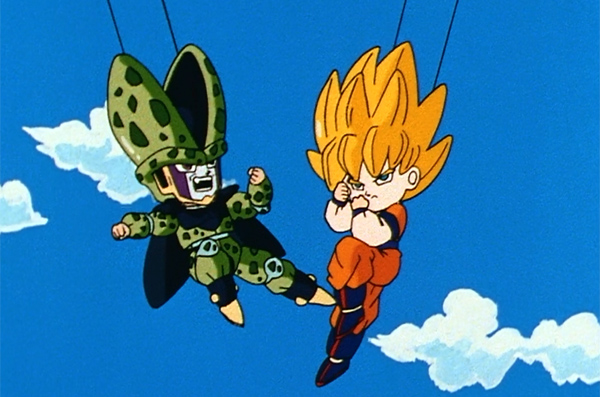 Dragon Ball Z Cell and Goku