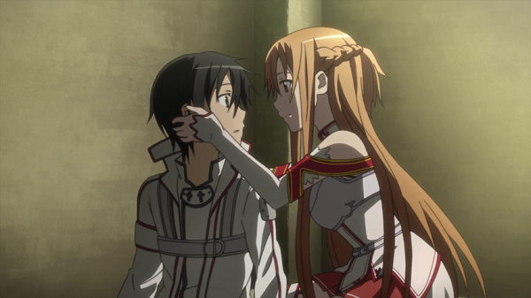 Hot Moments Sword Art Online Asuna comforts Kirito