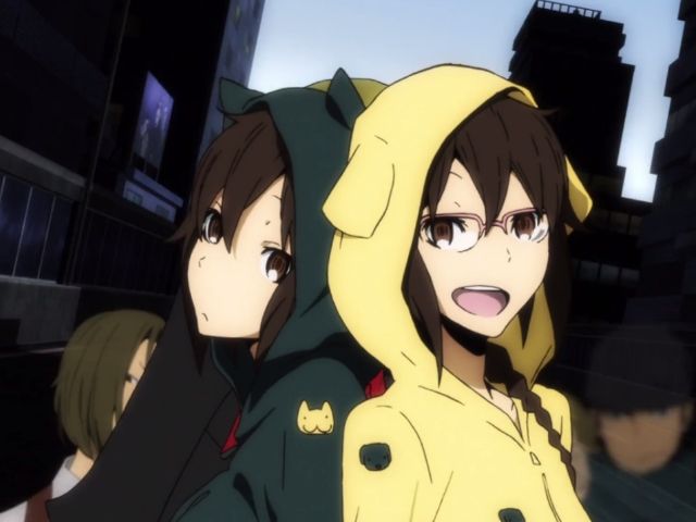 kururi and mairu Durarara anime twins