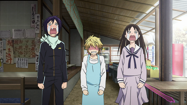 Funny Moments Noragami Yato Hiyori Yukine crying