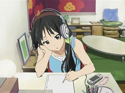 K-On! Mio writing