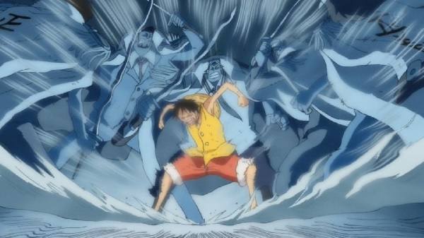 Monkey D. Luffy using his One Piece Haki - Haoshoku Haki