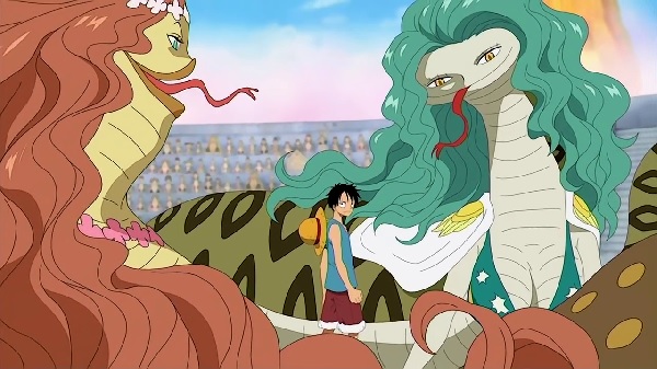 A famous battle of One Piece Haki is Boa Sisters vs. Monkey D. Luffy where the Kenbunshoku Haki was used several times