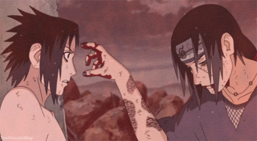 Naruto Shippuuden Itachi and Sasuke Uchiha Naruto gif