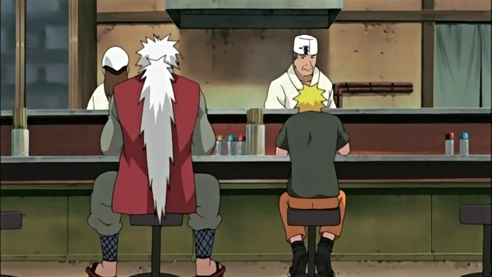 Uzumaki Naruto and Jiraiya at Ichiraku Ramen