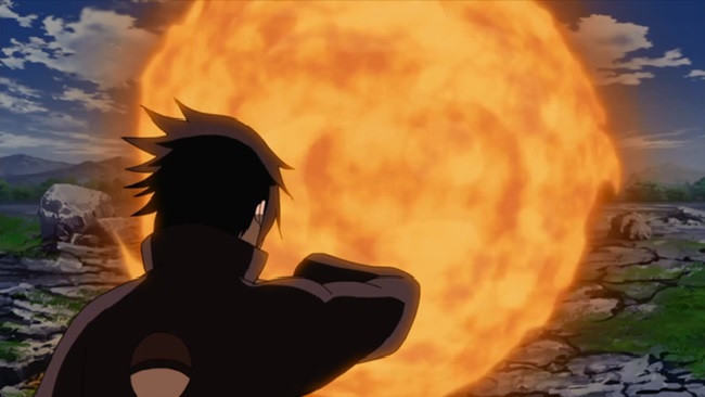 Uchiha Shisui Using Fireball Katon Jutsu GIF