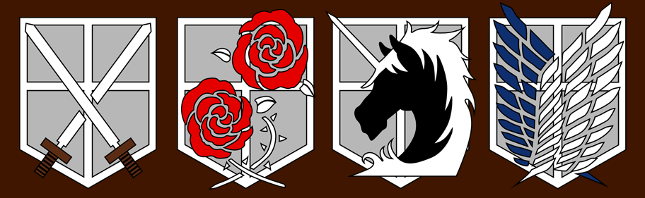 attack on titan military logos