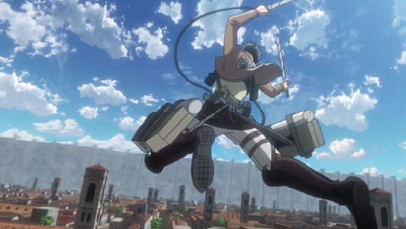 Attack On Titan Humans Harness Their Power With 3d Maneuver Gear Myanimelist Net