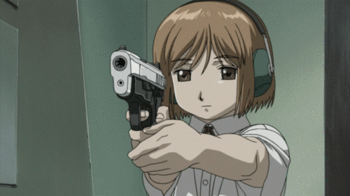Cute Anime Girl Holding Gun gambar ke 14