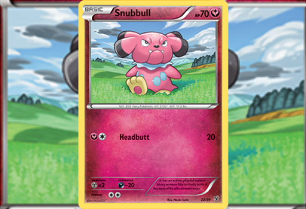 Pokemon, Snubbull, Fairy type, card