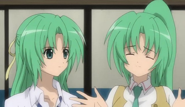 Higurashi no naku koro ni shion and mion sonozaki anime twins