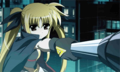 Fate Testarossa Mahou Shoujo Lyrical Nanoha Anime Girls with Blonde Hair