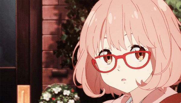 Kawaii Moe Anime Girls Kyoukai no Kanata Mirai Kuriyama gif