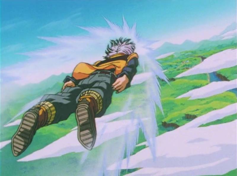 Dragon Ball Z, Trunks, flying anime characters