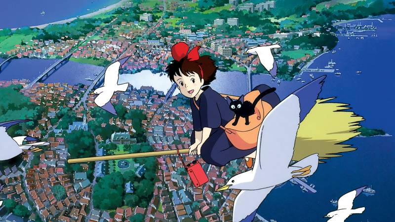 Kiki's Delivery Service, Kiki, Jiji, Anime, Fly