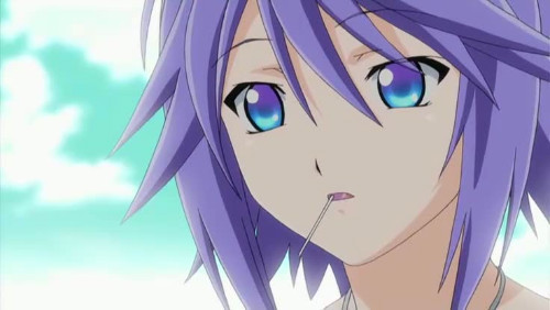 Anime Girl With Purple Hair And Blue Eyes