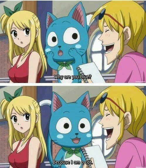 Fairy Tail Lucy Heartfilia & HappyFairy Tail memes