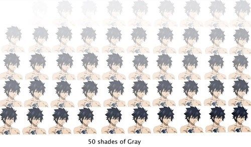 Fairy Tail Gray Fullbuster 50 shades Fairy Tail memes
