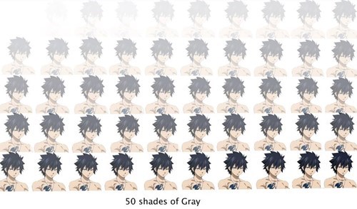 Fairy Tail Gray Fullbuster 50 shades Fairy Tail memes