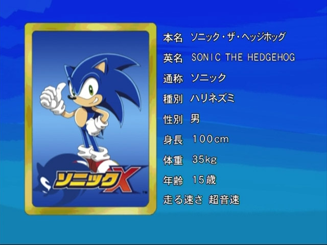 Sonic, Sonic X, Anime Eyecatch