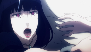 Death Parade - Chiyuki holding back Shimada