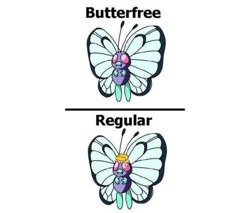 pokemon jokes, butterfree, pun