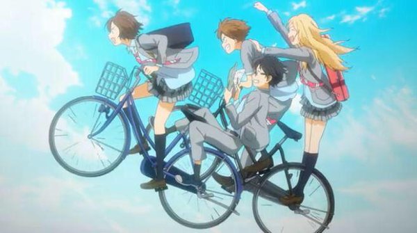 Shigatsu wa Kimi no Uso bike scene