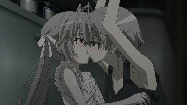 Yosuga no Sora kiss scene