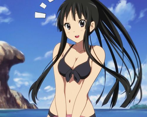 Anime Girl Taking Off Bikini
