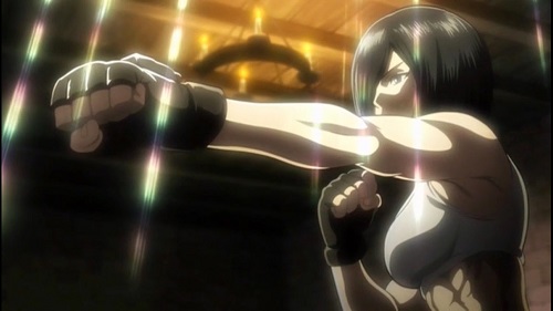 Mikasa Ackerman from Shingeki no Kyojin Attack on Titan has hot anime abs!