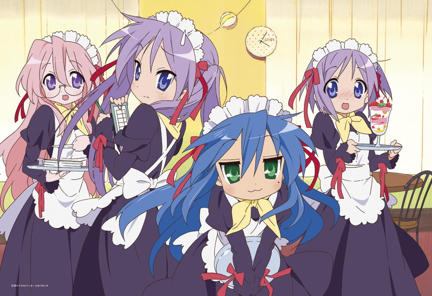 Lucky Star anime maid outfits are super cute!