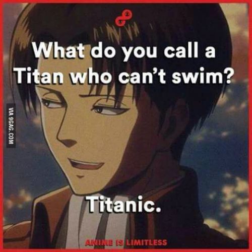 attack on titan, shingeki no kyojin, funny, pun, titanic, joke