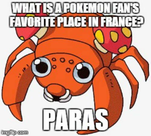 paras, pokemon, pun, funny, joke